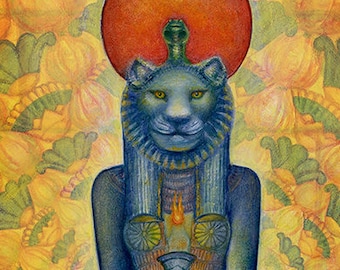 Sekhmet Egyptian Goddess Art Print