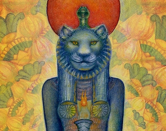 Sekhmet Egyptian Goddess Canvas Art Print