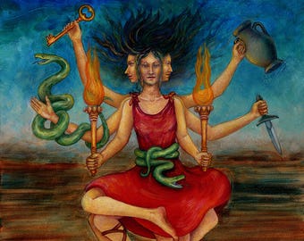 Hekate Hekate griechische Göttin Leinwand Kunstdruck