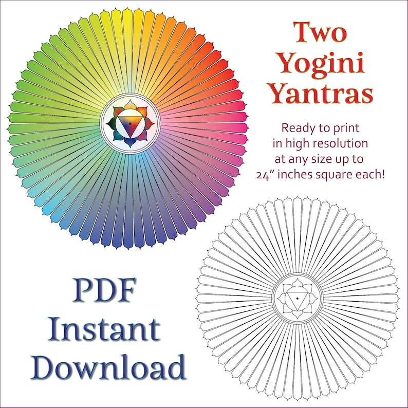 Yogini Yantra Diagram Set for meditation and ritual image 1