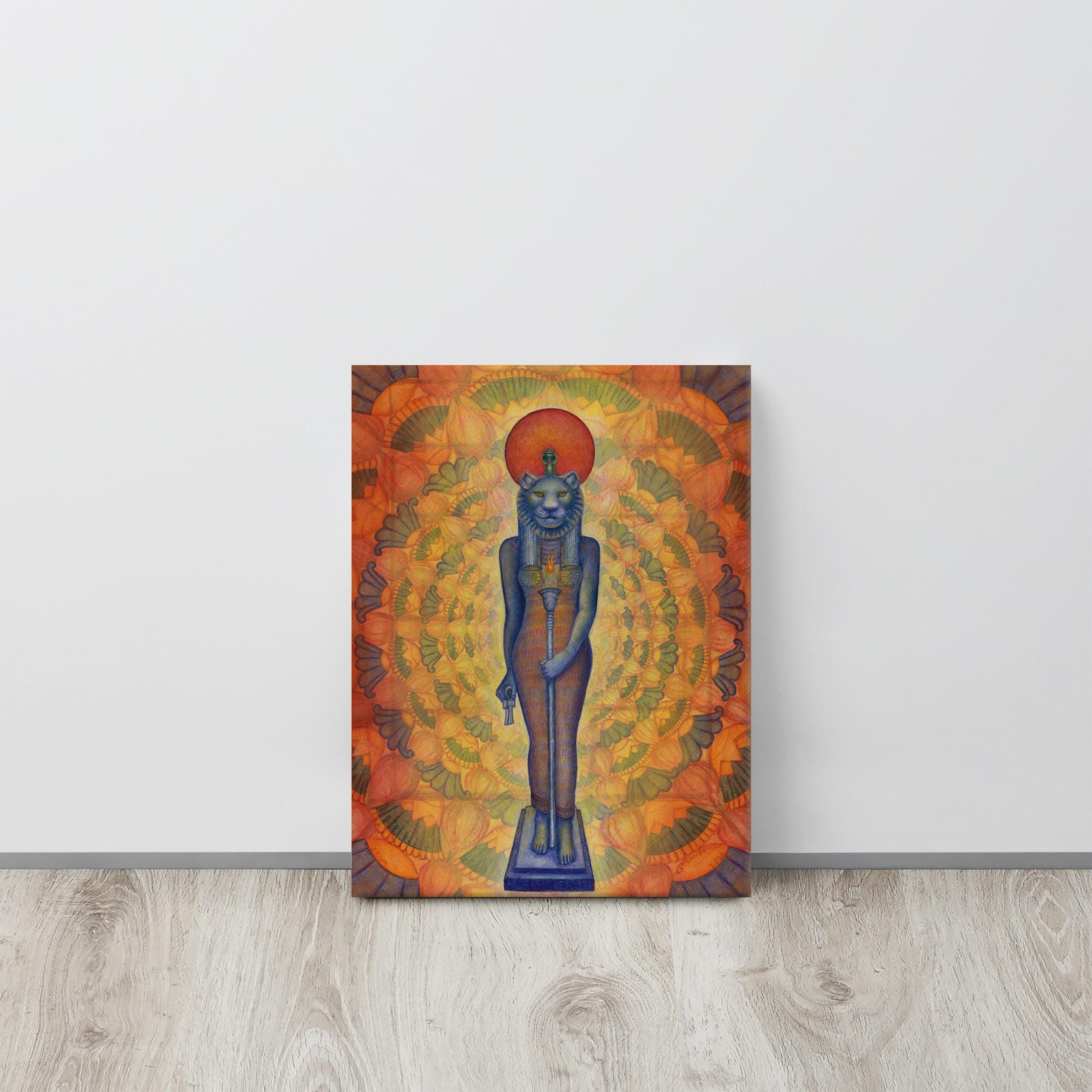 Sekhmet Egyptian Goddess Canvas Art Print - Etsy
