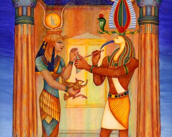 Isis Thoth Egyptian Canvas Art Print