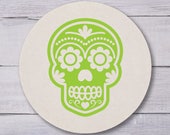 Halloween Coasters, Halloween Party, Cocktail Coasters, Party Coasters, Dia De Los Muertos, Day of the Dead, Skull Coasters, 1412