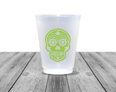 Halloween Cups, Birthday Cups, Frosted Cups, Custom Cups, Plastic Cups, Party Cups, Halloween Party, Skeleton Cups, Dia De Los Muertos, 1412