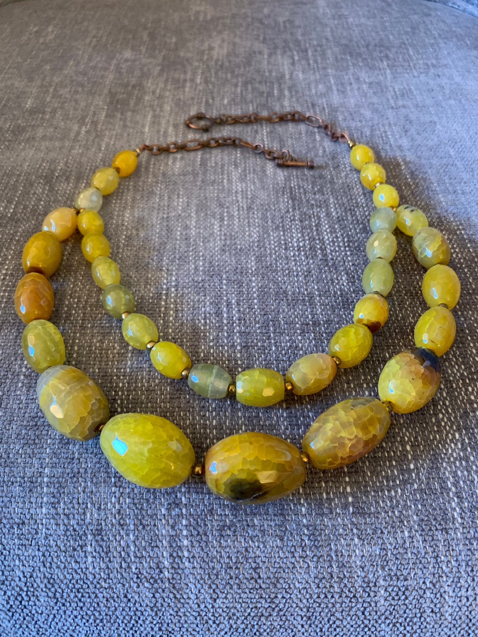 Yellow Agate Stone Set
