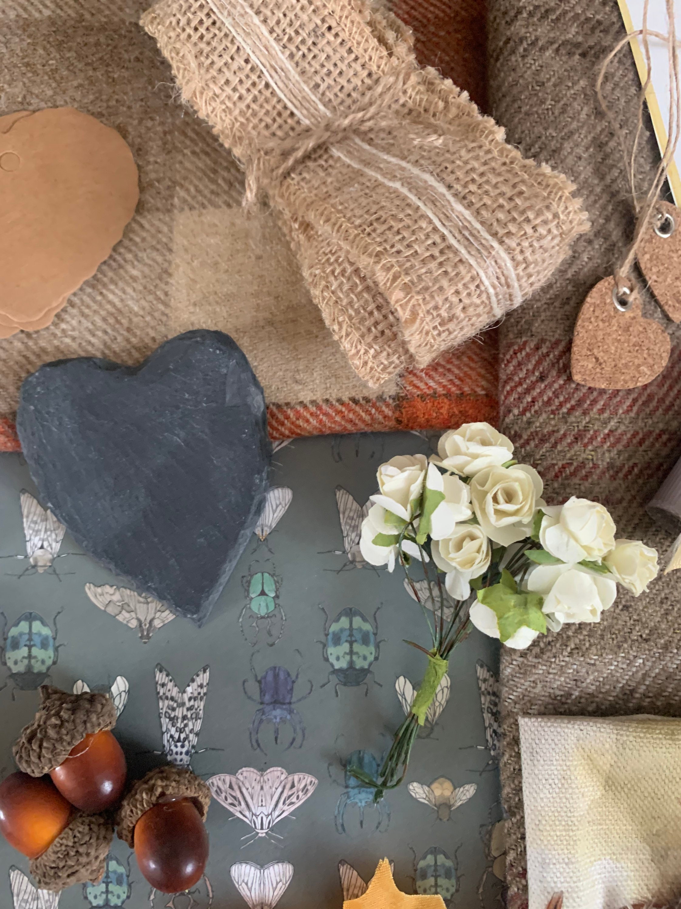 Paper and Fabric Scrap Pack Scrapbook Crafting Embellishments Etsy UK