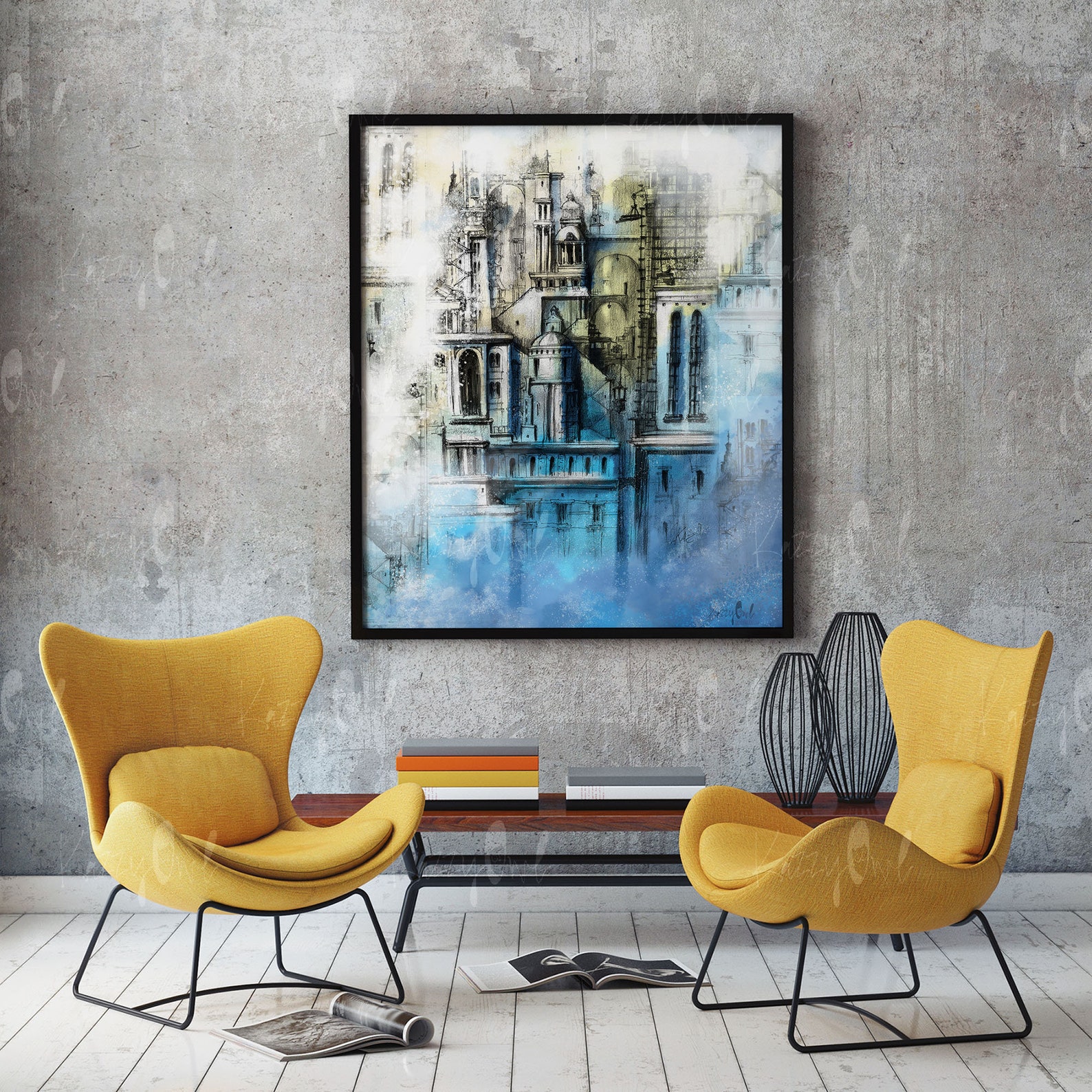 Endless architecture Wall art Art prints Fantasy print Etsy