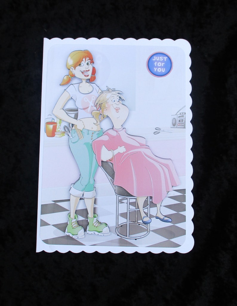 Hairdresser Birthday Card Humorous Hair Stylist Card 3 D | Etsy