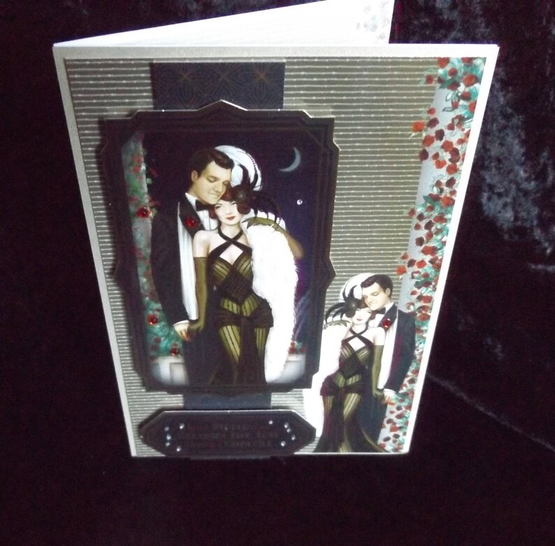 A5 Father/'s Day Card Birthday or Anniversary Card Handmade in the UK 3 D Handmade Greeting Card Wedding Card Couple under Moonlight