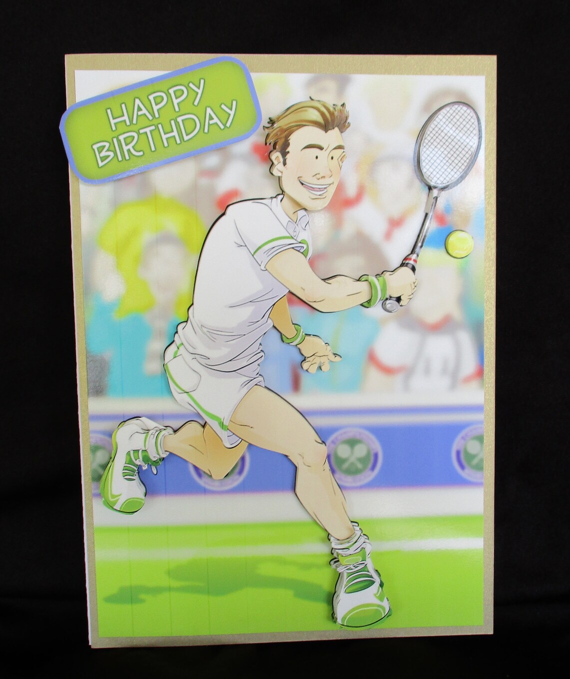Male Tennis Player Card Humorous Tennis Player Card 3 D | Etsy