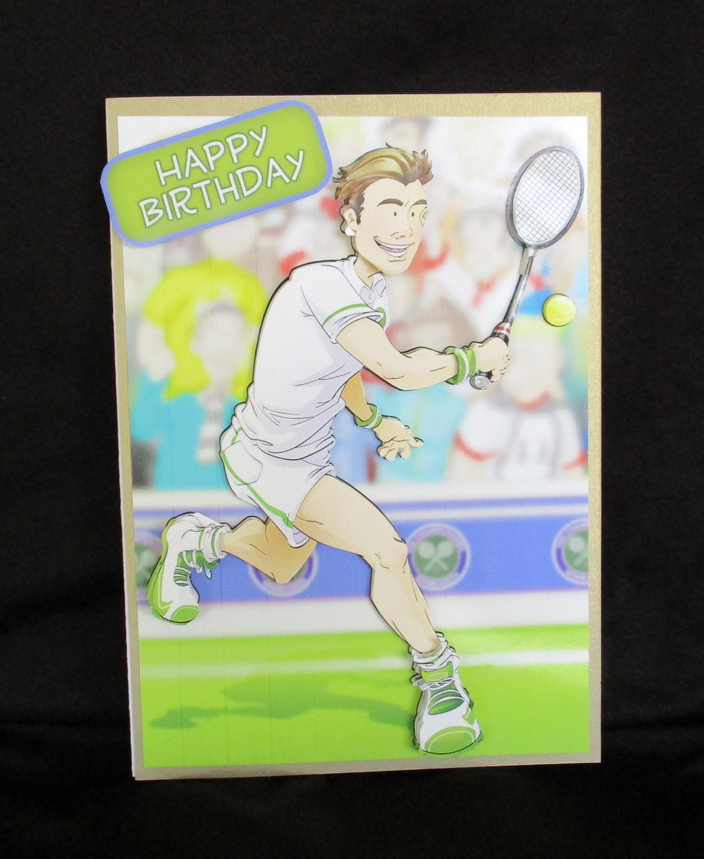 Male Tennis Player Card Humorous Tennis Player Card 3 D | Etsy