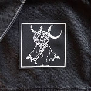 Unholy Wanderer - Baphomet Okkult Patch - 8x8cm Siebdruck Aufnäher Patch Badge