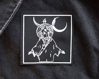 Unholy Wanderer - Baphomet Occult Patch - 8x8cm Screenprint Sew-On Patch Badge