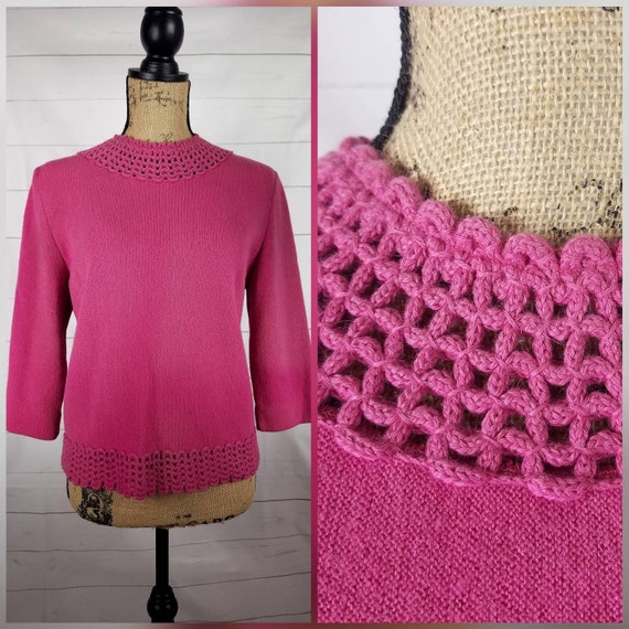 fuschia sweater