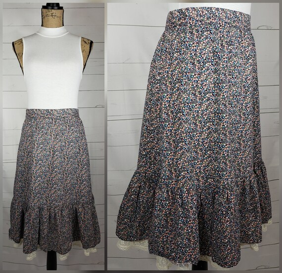floral midi skirt 1970