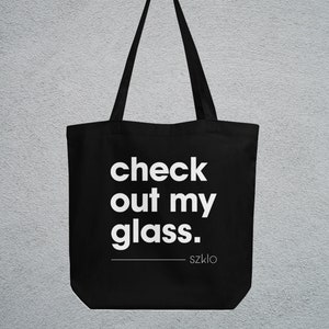 Torba typu tote - Sprawdź moje szkło - Szkło Glass Slogan - Artysta szkła Hobbysta Entuzjasta