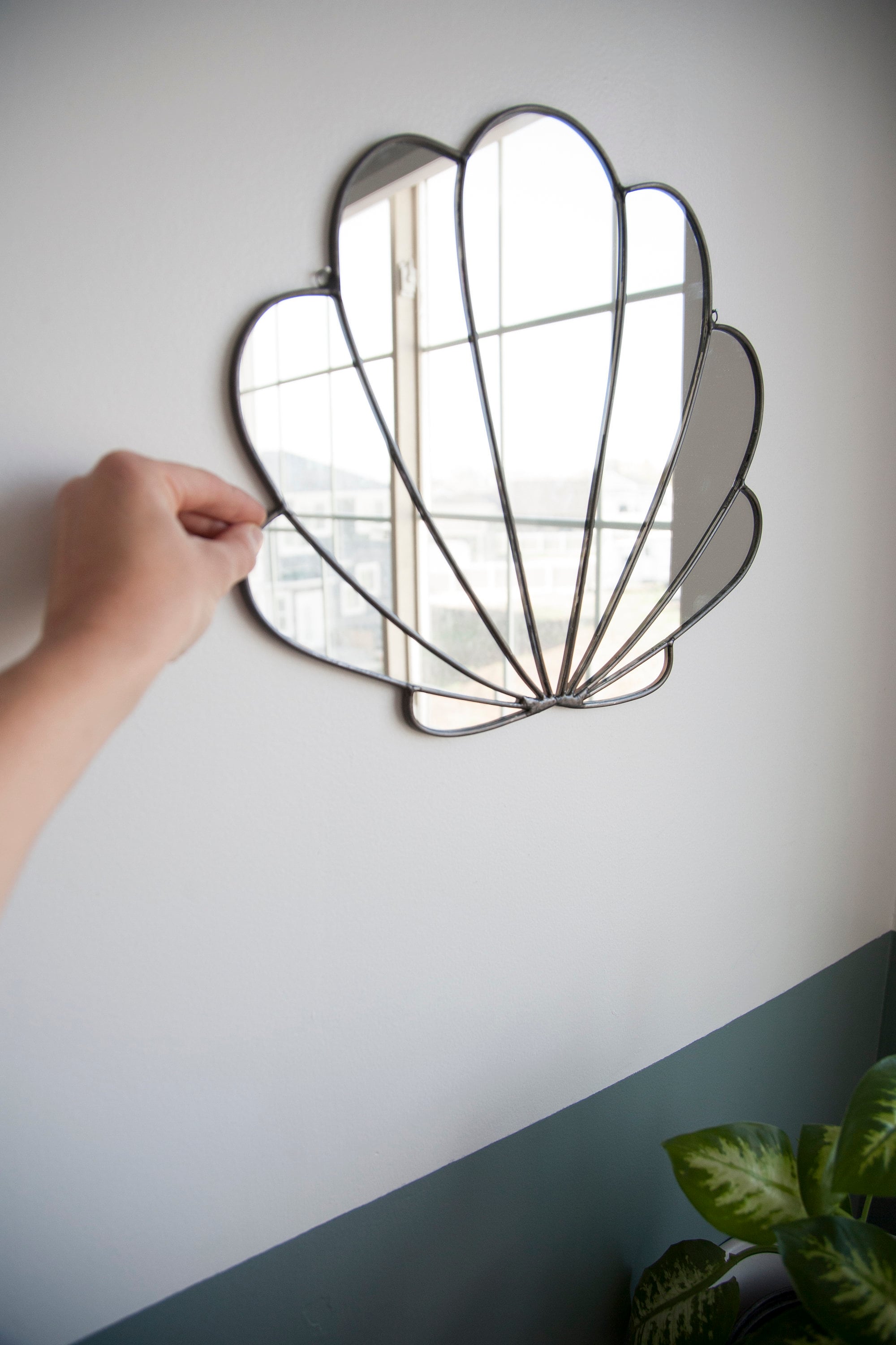 Large Stained Glass Seashell Mirror - Mermaid Wall Hanging Decor - Etsy