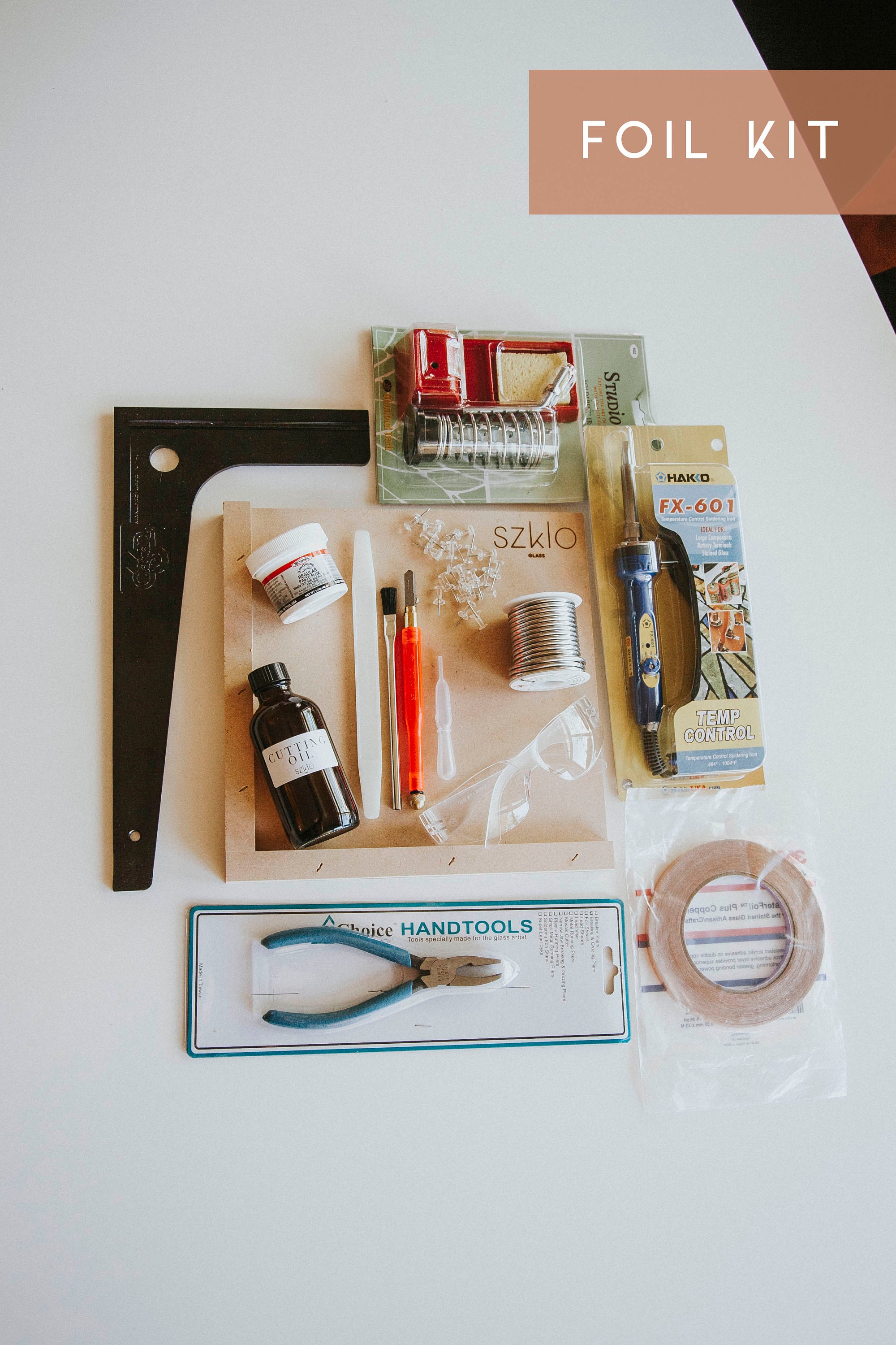 Beginner Stained Glass. Cutting & Soldering Tool Set. Comfortable Carb –  GlassCompositions