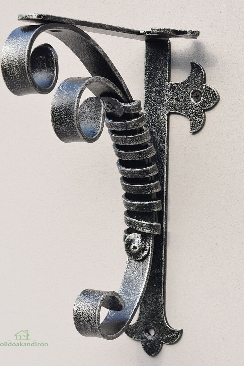 Wrought Iron Shelf Bracket Large Etsy UK
