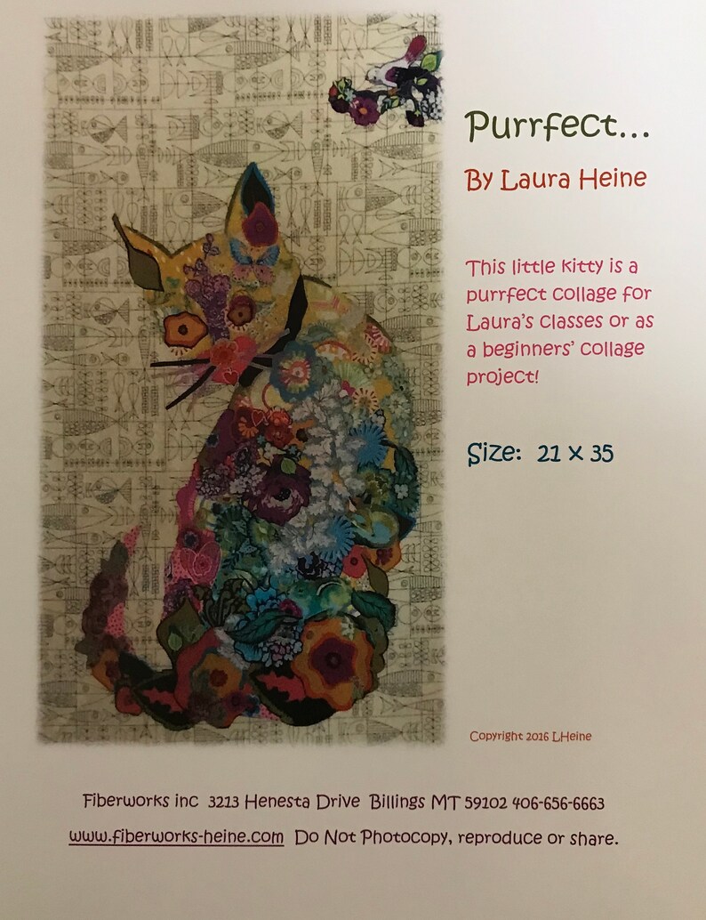 21 x 35 Emerson Puppy Collage Applique Quilt Pattern by Laura Heine from Fiberworks Inc