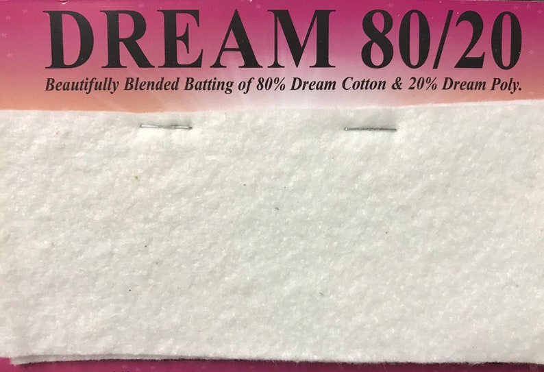 KING Quilters Dream 80/20 Cotton Poly Batting, Dream Batting, Natural