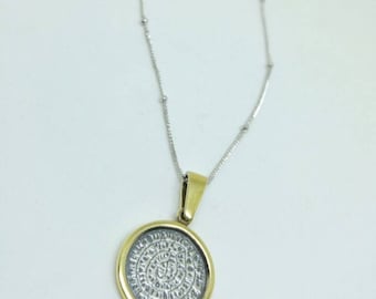 Phaistos disk / Sterling Silver 925 / Phastos Necklace / Pendant & Chain / Gift Idea / Minoan Jewelry/ Greek Ancient Jewelry