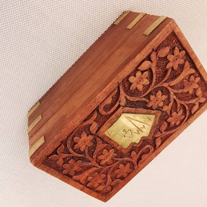 Opbergdoos voor kaarten/handgemaakte houten kist