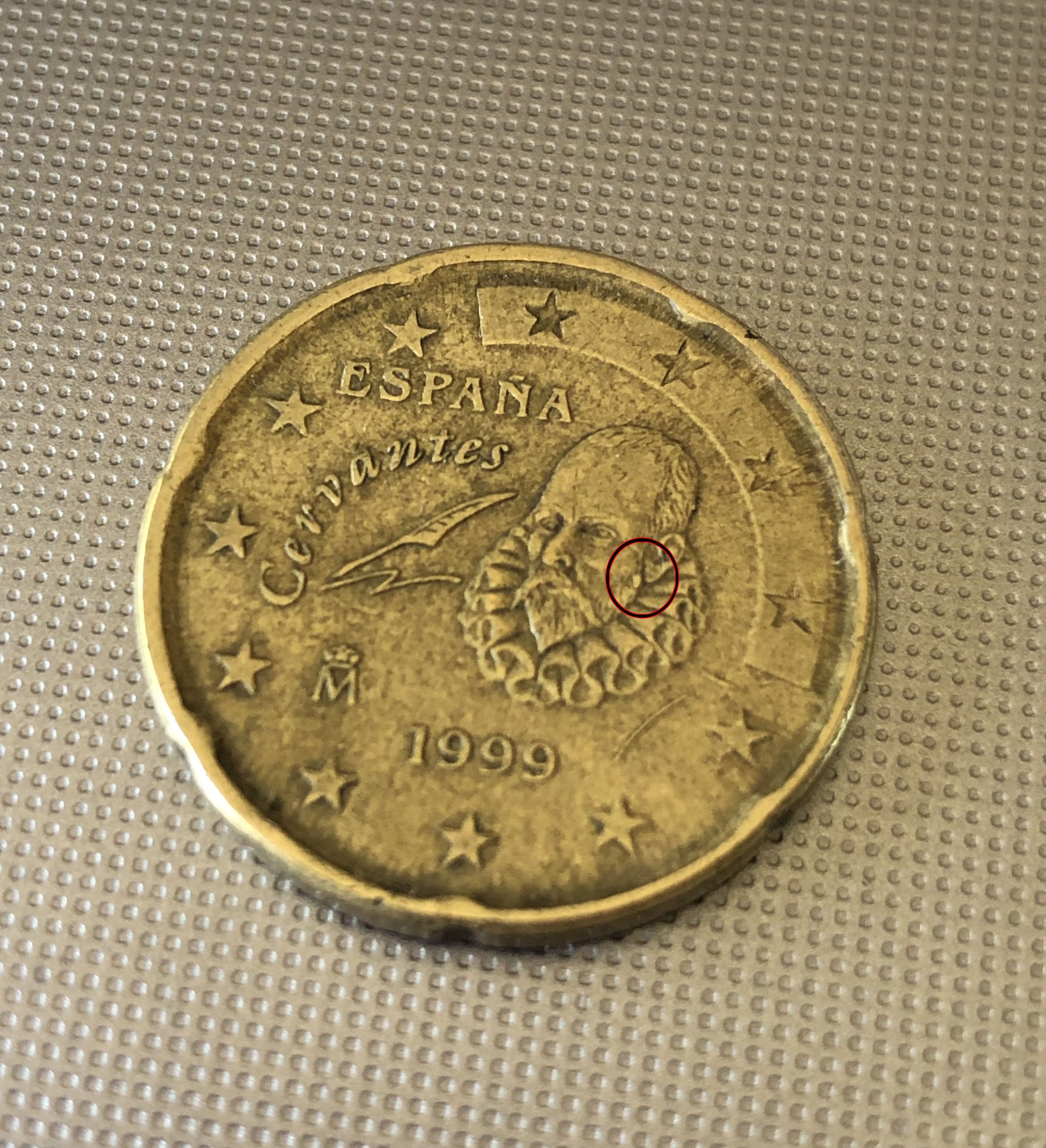 Moneda de 20 céntimos Cervantes 1999 Etsy España