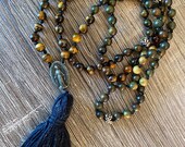 Mother Mary Prayer Beads Tigers Eye