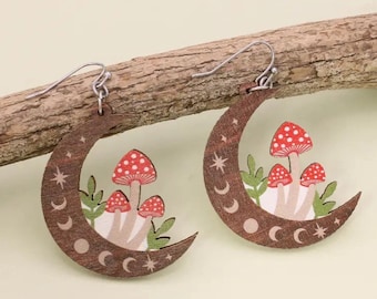 Mystical Mushroom Earrings