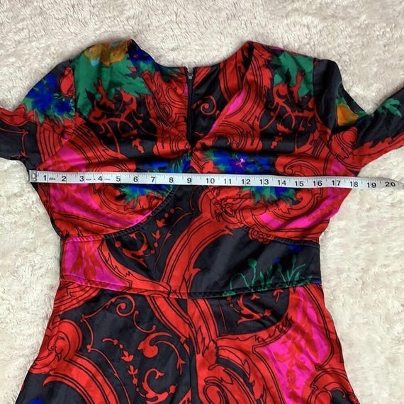 Unbranded Vintage 70s Psychedelic Floral Maxi Dress Small View 6