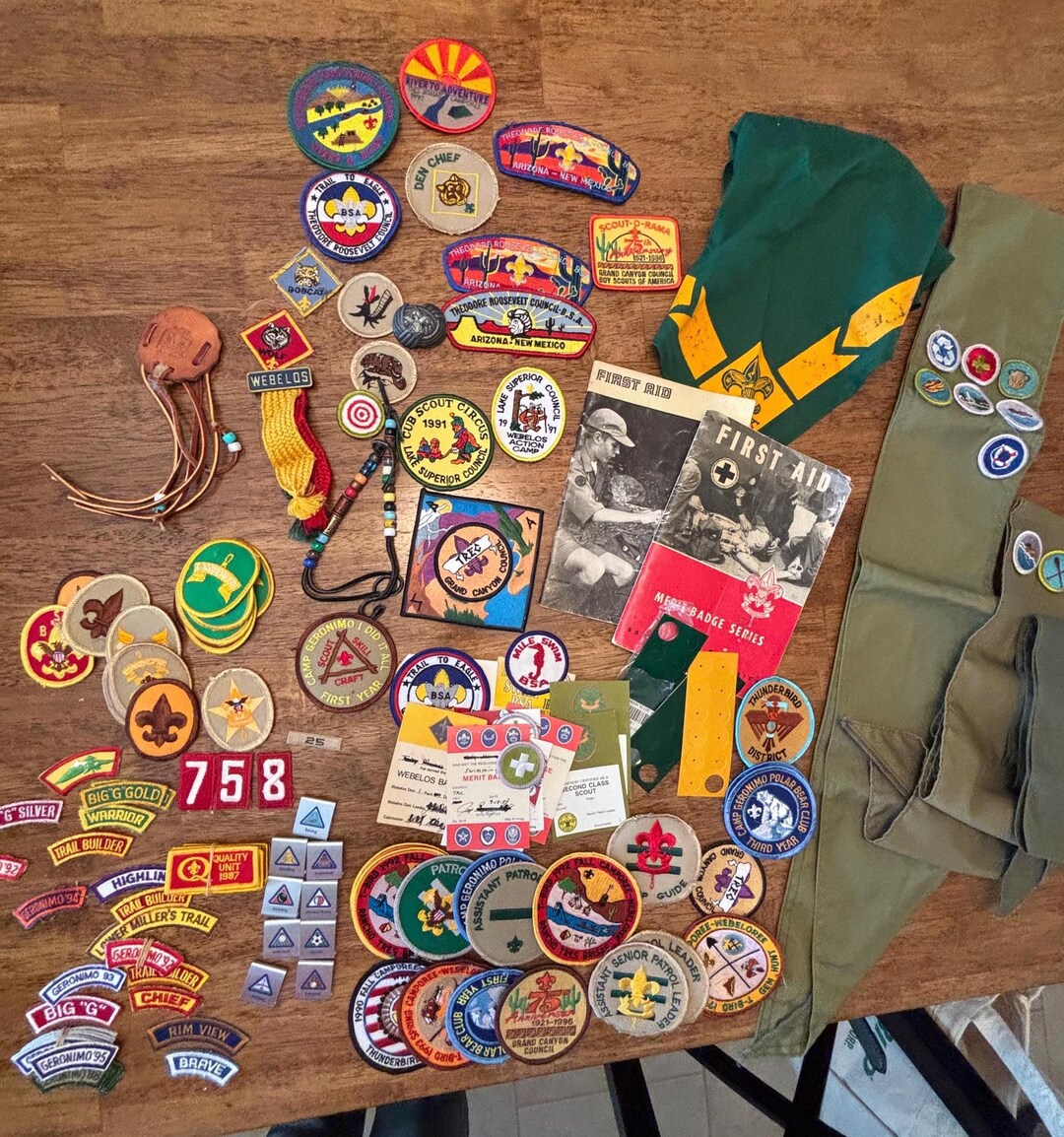 HUGE Boy Scout Memorabilia, Scout Patches, Sashes, Webelos, Boy Scout ...