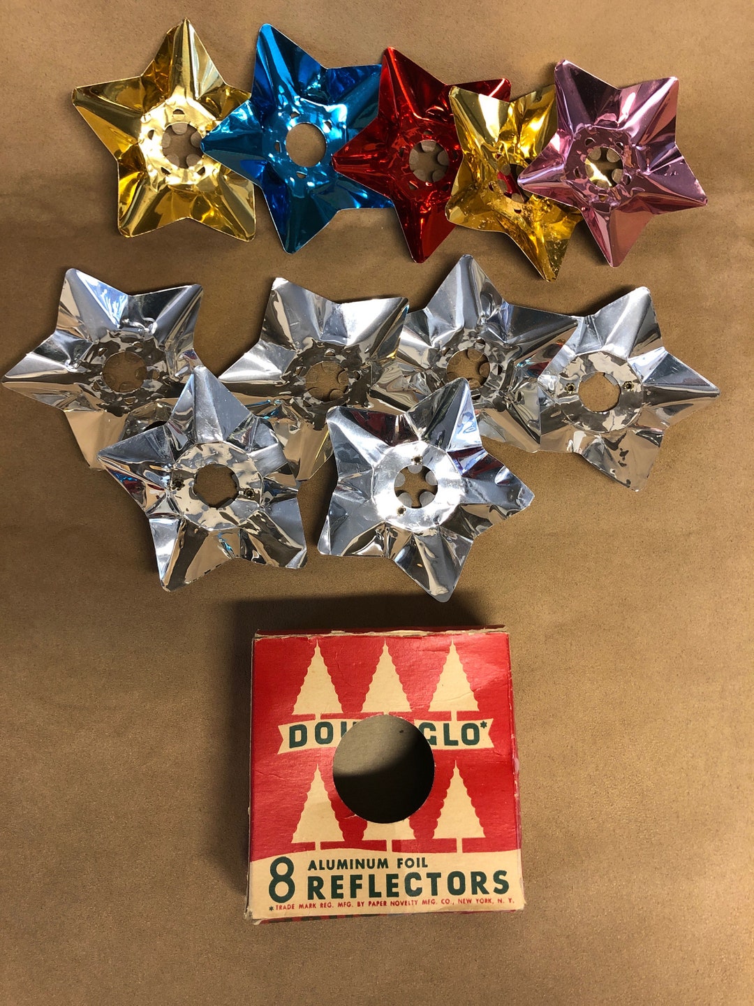 Vintage Aluminum Foil Reflectors Original Box Christmas Tree Etsy