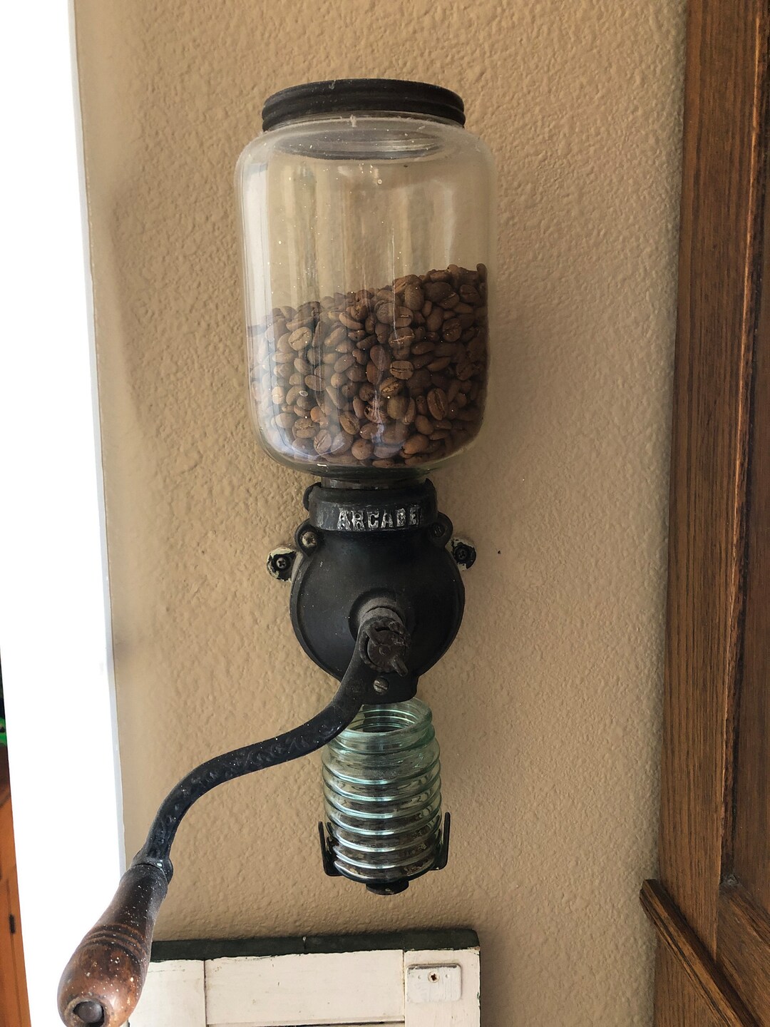 Vintage Coffee Grinder Wall Mount Coffee Grindercrank Coffee Etsy