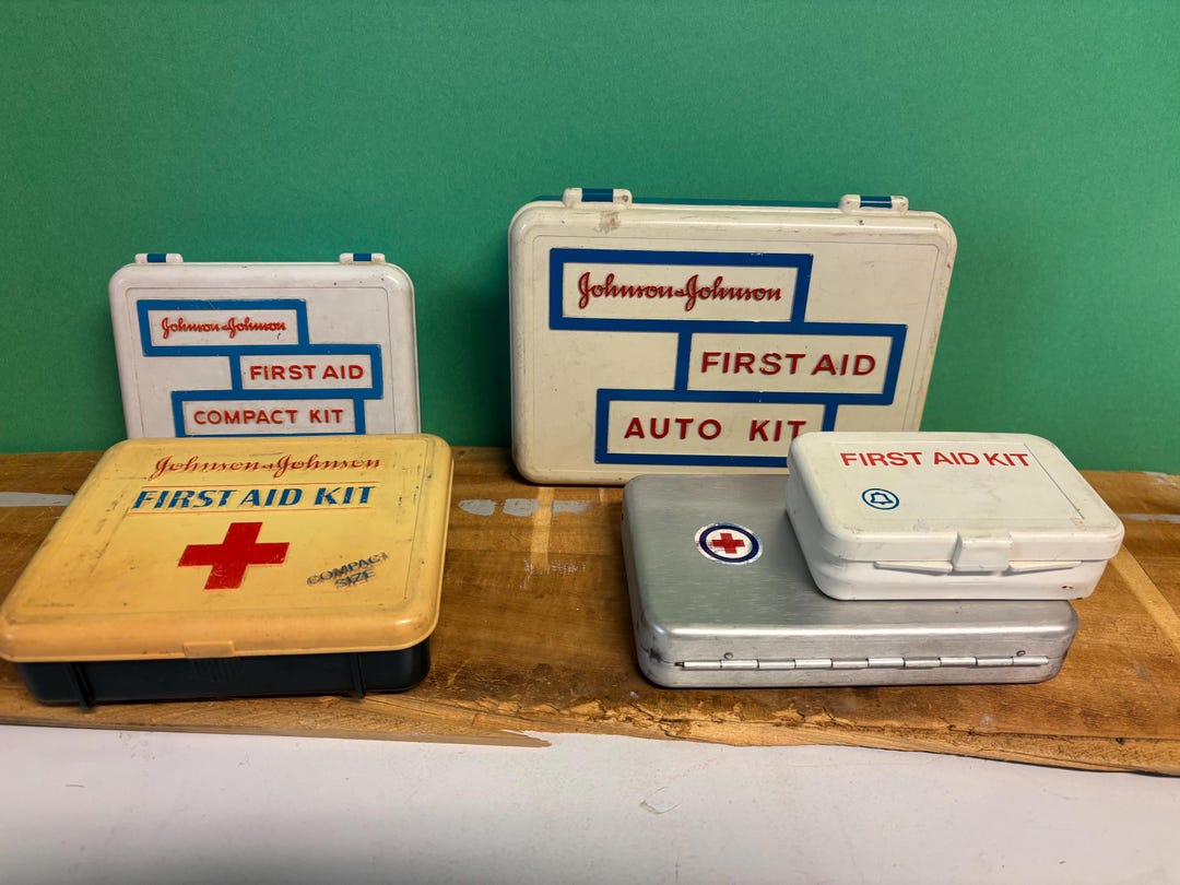 Vintage First Aid Kits, Collectible First Aid, Johnson & Johnson Kits ...