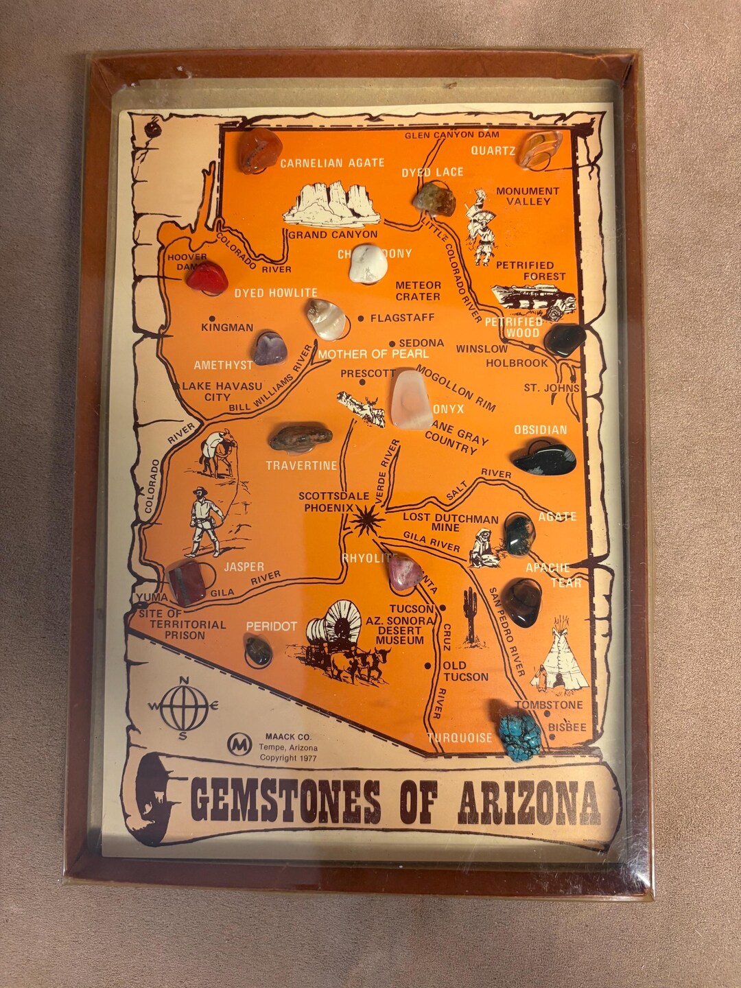 Gemstones of Arizona, Map With Gemstones, Arizona Stones, Rock Samples ...