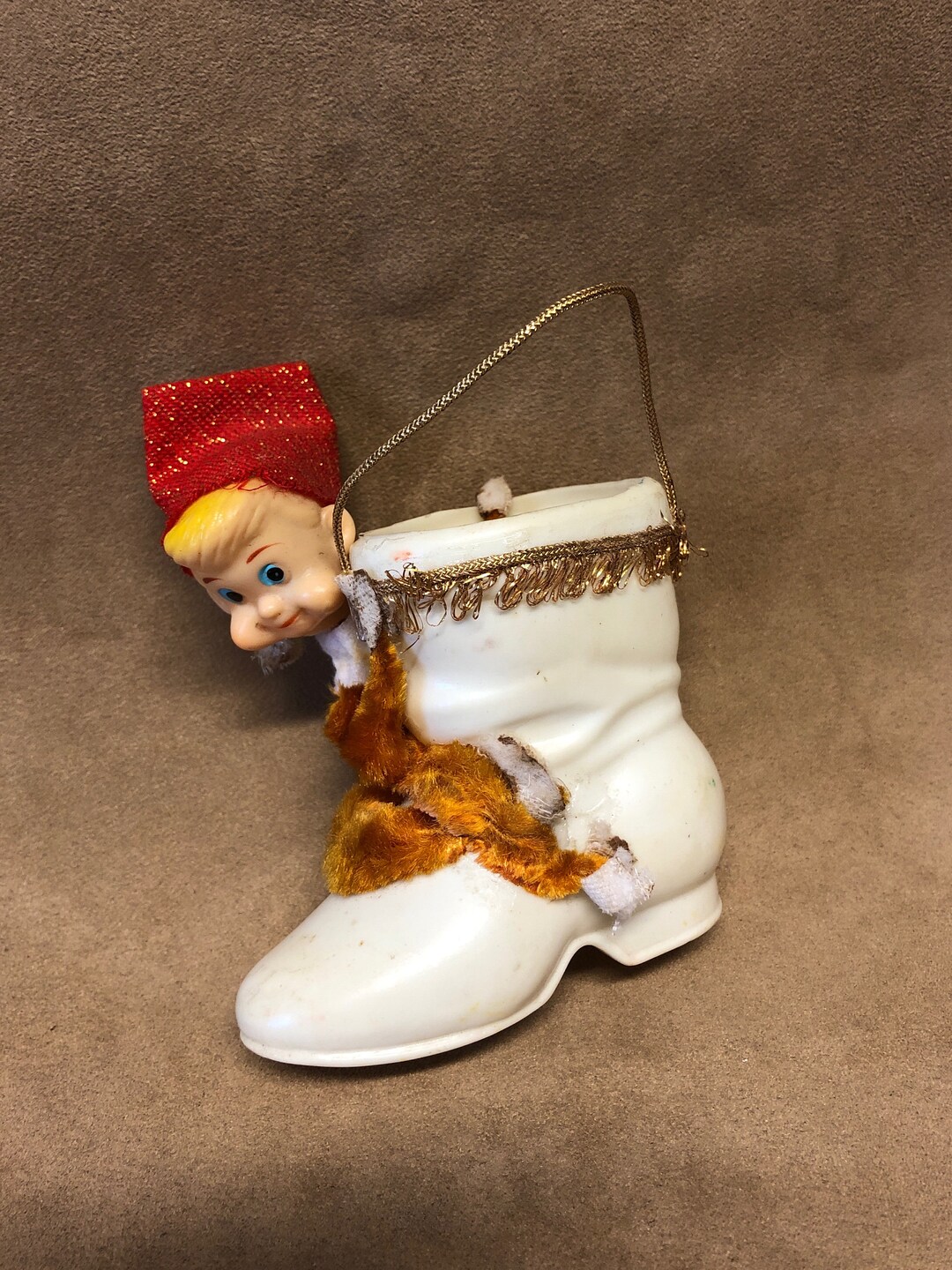 Pipe Cleaner Elf and White Boot Elf Ornament Bump Pipe Etsy