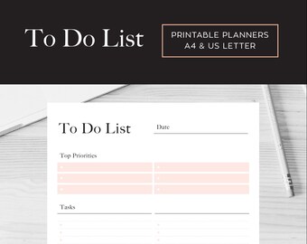 to do list planner etsy daily to do list planner