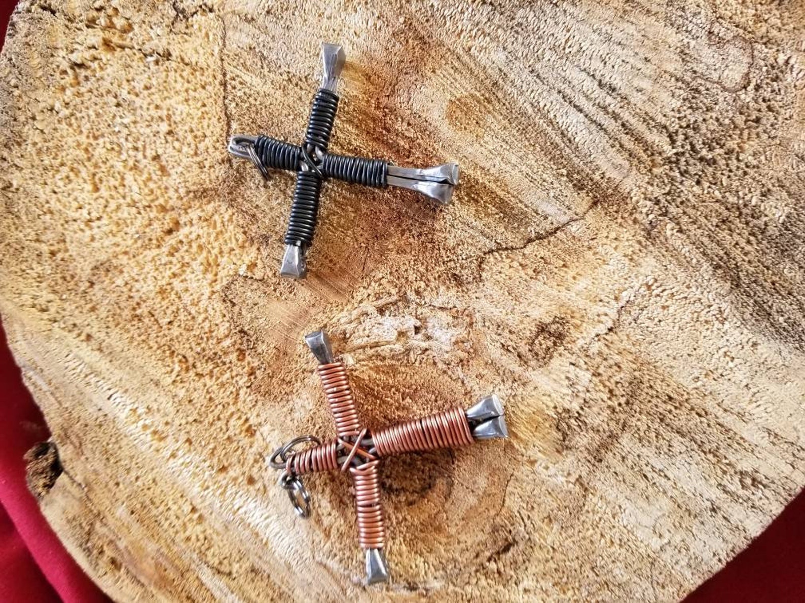 Handmade Horseshoe Nail Cross Etsy