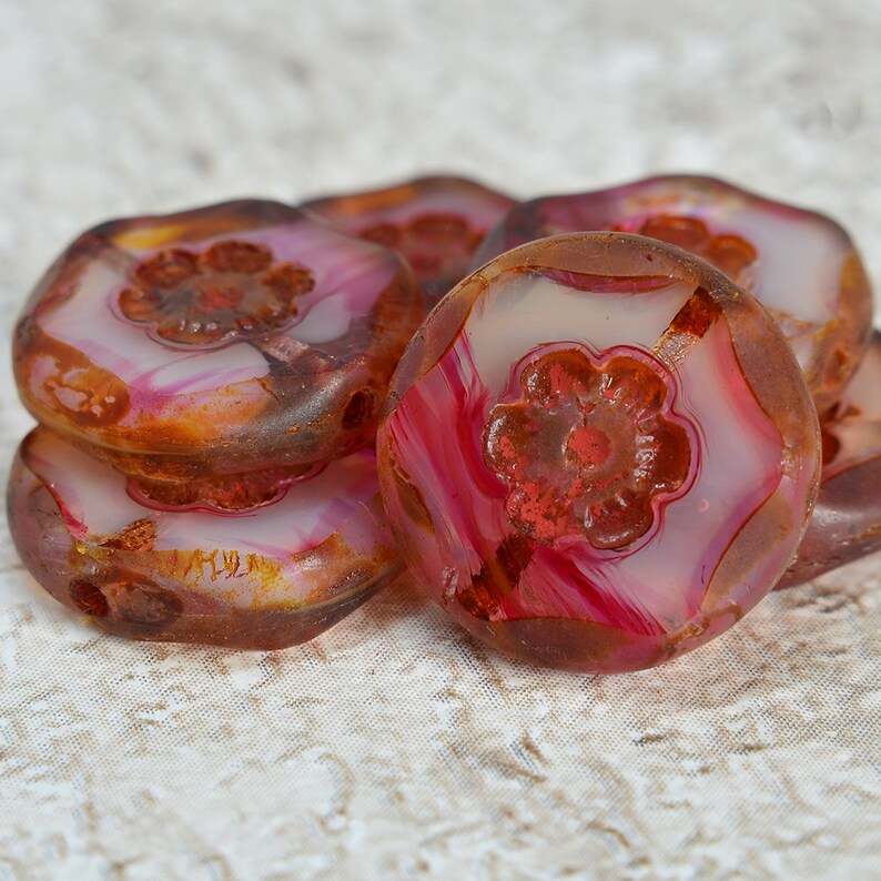 czech glass coin beads