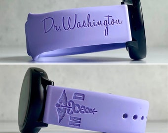 Personalized Caduceus SmartWatch Band with Two Letter Medical Professional Abbreviations