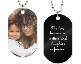 Photo Dog Tag, Photo Necklace, Picture Gift, Photo Jewelry, Pet Photo Necklace, Sports Photo Dog Tag, In Memory Of Gift, Fathers Day Gift