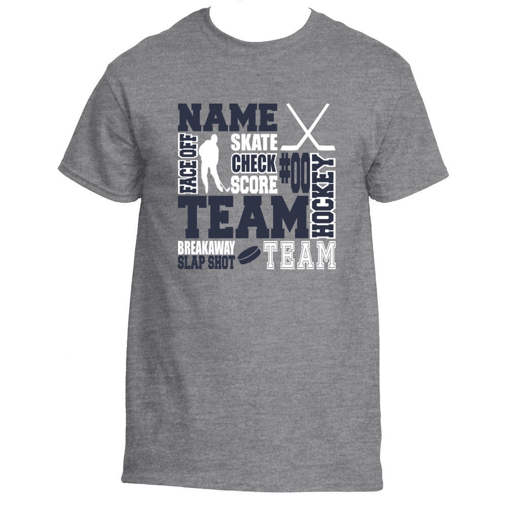 YOUTH Hockey Shirt Personalized Hockey Shirt Ice Hockey Etsy