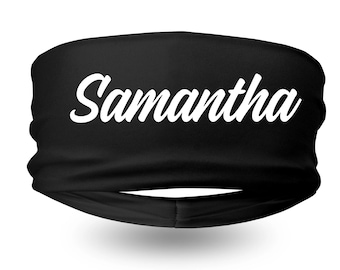 Personalized Headband for Teams, Custom Athletic Moisture Wicking Headwrap for Men and Women
