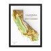 California Elevation Map Poster - Etsy