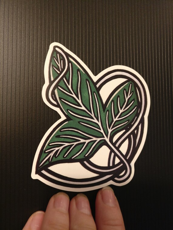 Leaves of Lorien Lord of the Rings Sticker | Etsy