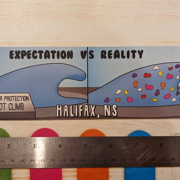 The wave - reality. Halifax, NS - Vinyl bumper sticker