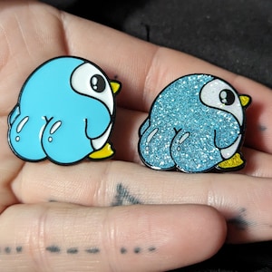 Pinguïn met grote kont - emaille pin