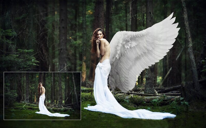 Angel Wings Overlay Transparent wing Digital overlays Fairy | Etsy