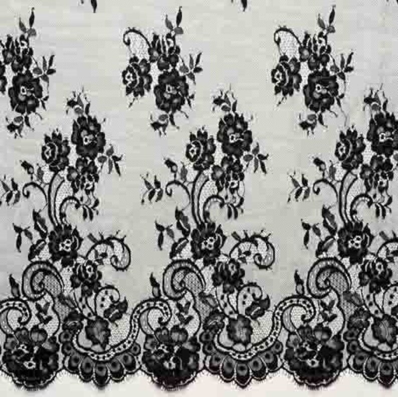 3m Width 150cm Eyelash Lace Fabric Embroidery Wedding Dress Sewing Accessories